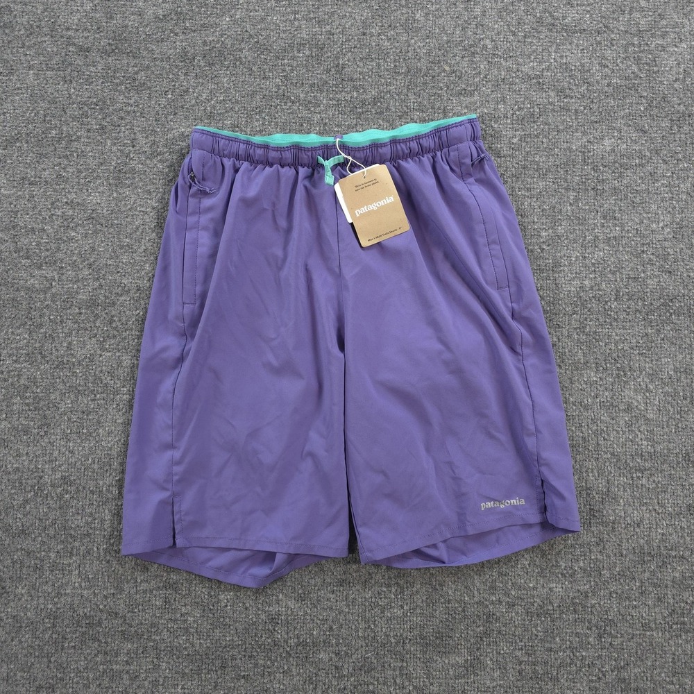 Patagonia Shorts Mens Small Purple Multi Trails 8" Lined Running Hiking Gym NEW